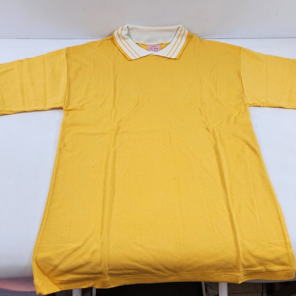 Vintage Girls Yellow Polo Shirt Sears Size 14-16 Casual